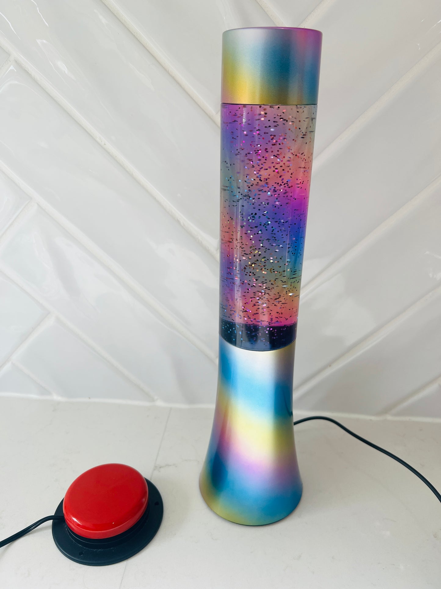 Rainbow Glitter lamp